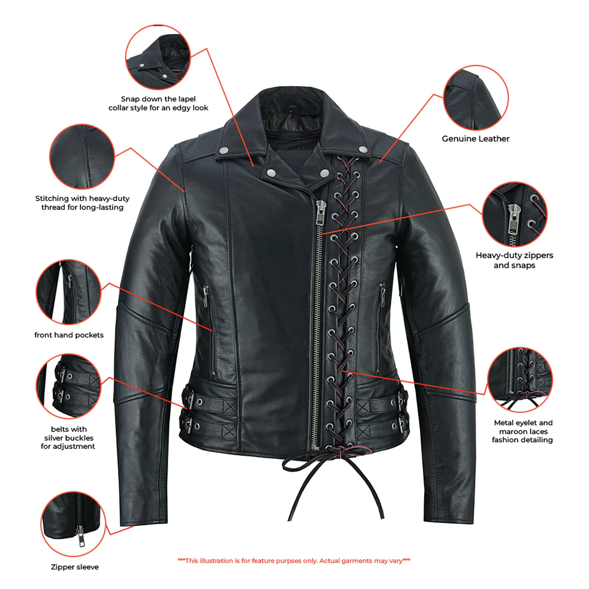 Aerobel Women’s Leather Jacket