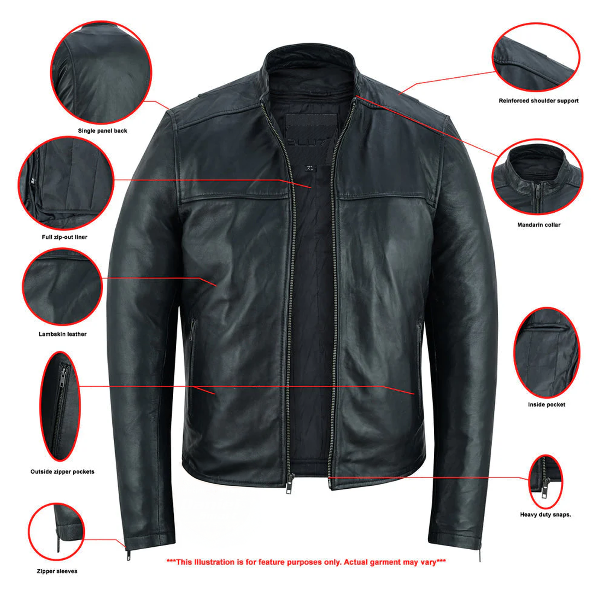 Torvex Men's Leather Fashion Jacket