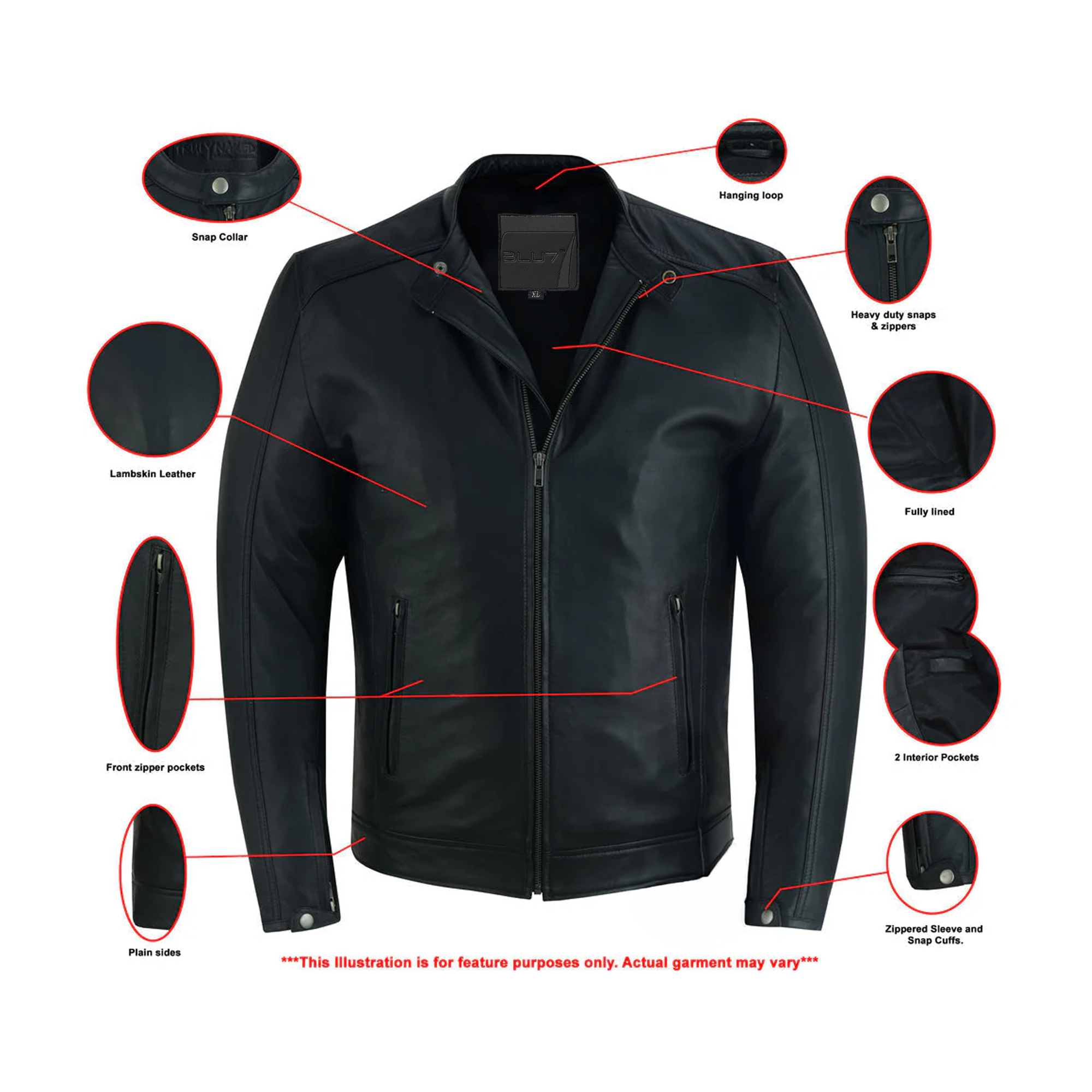 Linthor Men's Leather Fashion Jacket