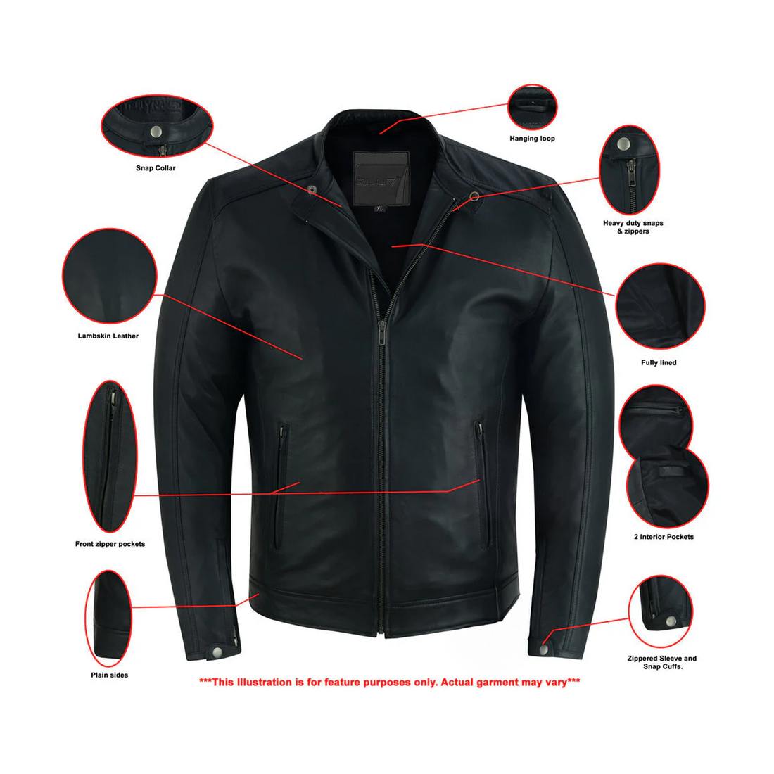 Linthor Men's Leather Fashion Jacket