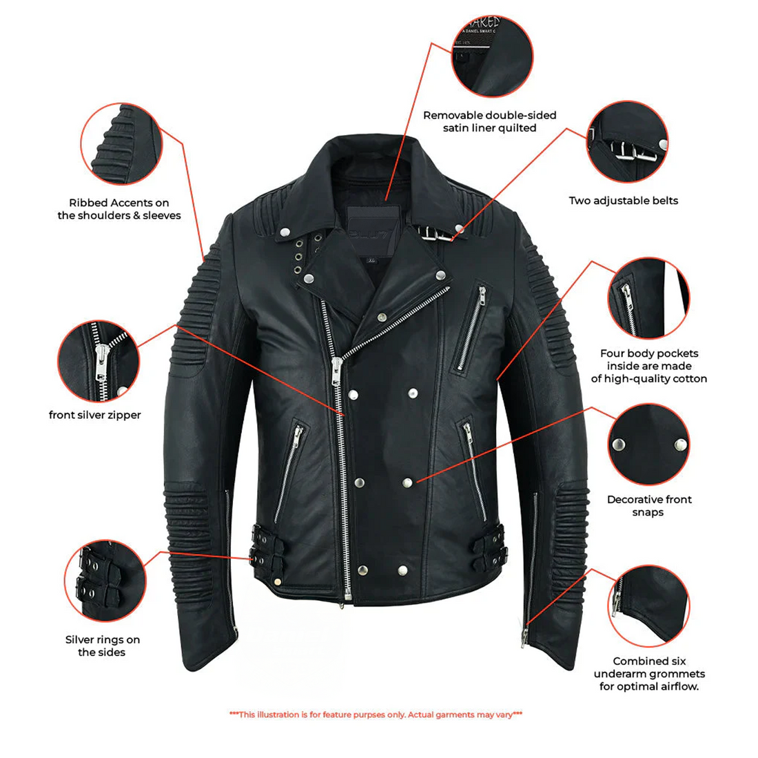 Dark Ascent Men's Leather Fashion Jacket
