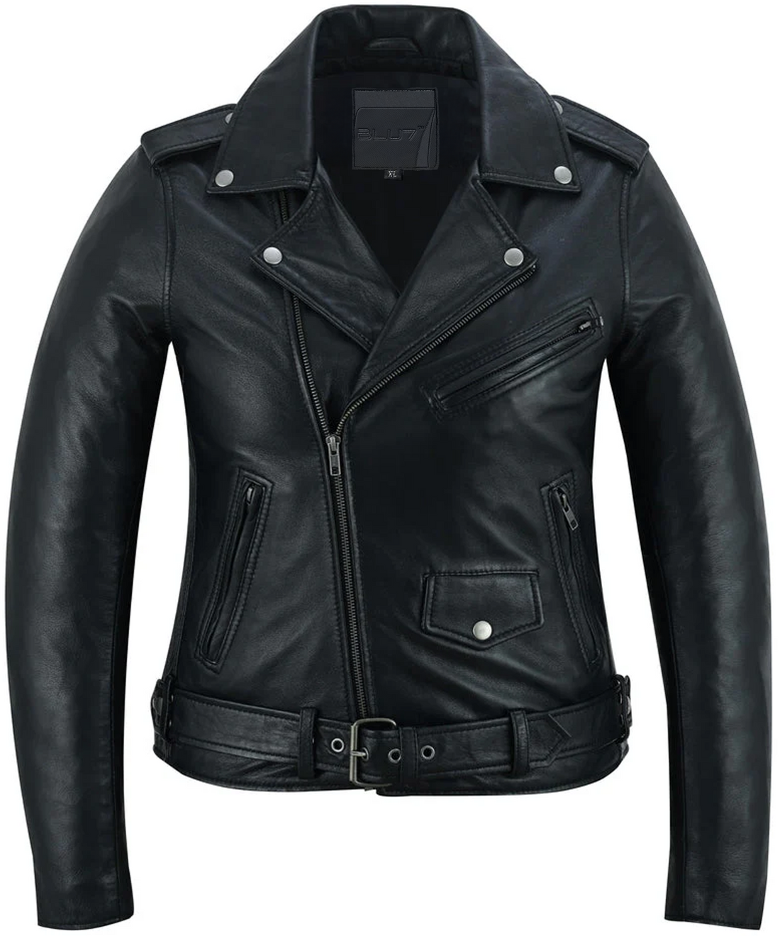 Shethorn Women's Black Leather Jacket