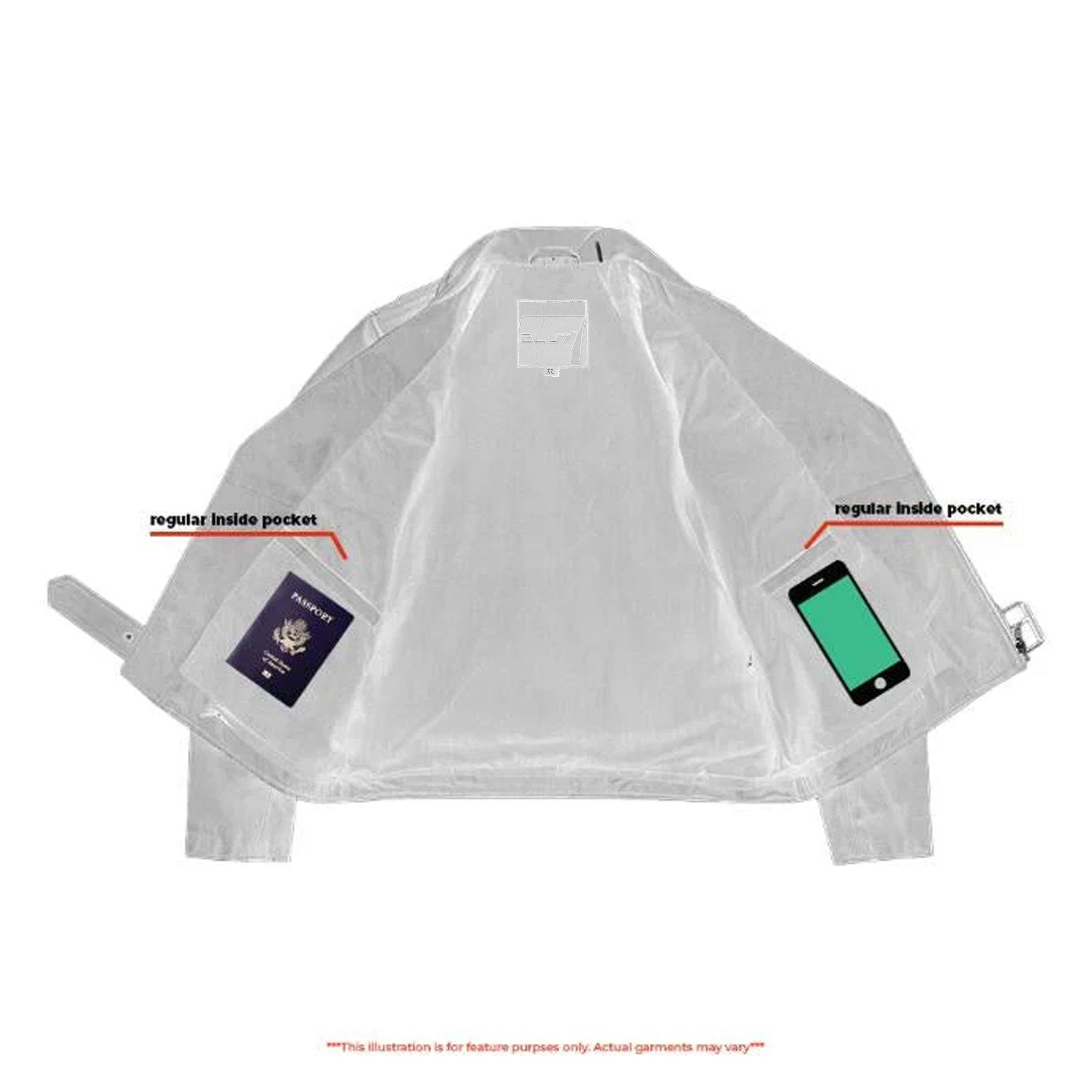 Beltide Women’s Navy Blue Leather Jacket