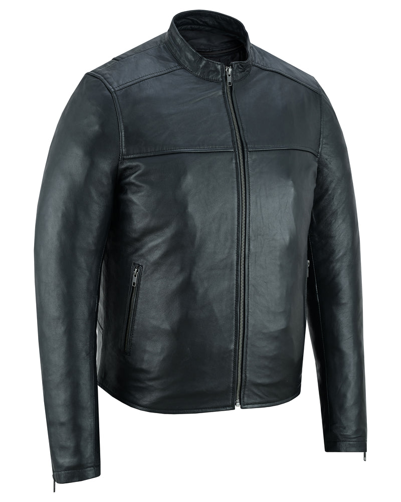 Gripster - Men's Leather Fashion Jacket-Mens Leather Motorcycle Jackets-Daniel Smart Mfg - Retail