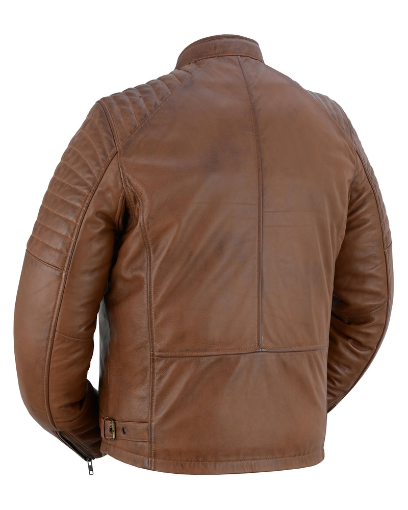 Stewart - Men's Leather Fashion Jacket-Mens Leather Motorcycle Jackets-Daniel Smart Mfg - Retail